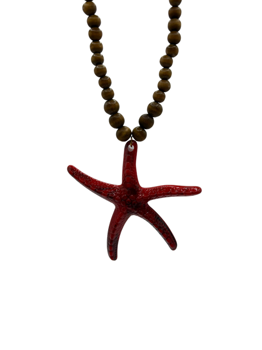 Starfish Necklace wood