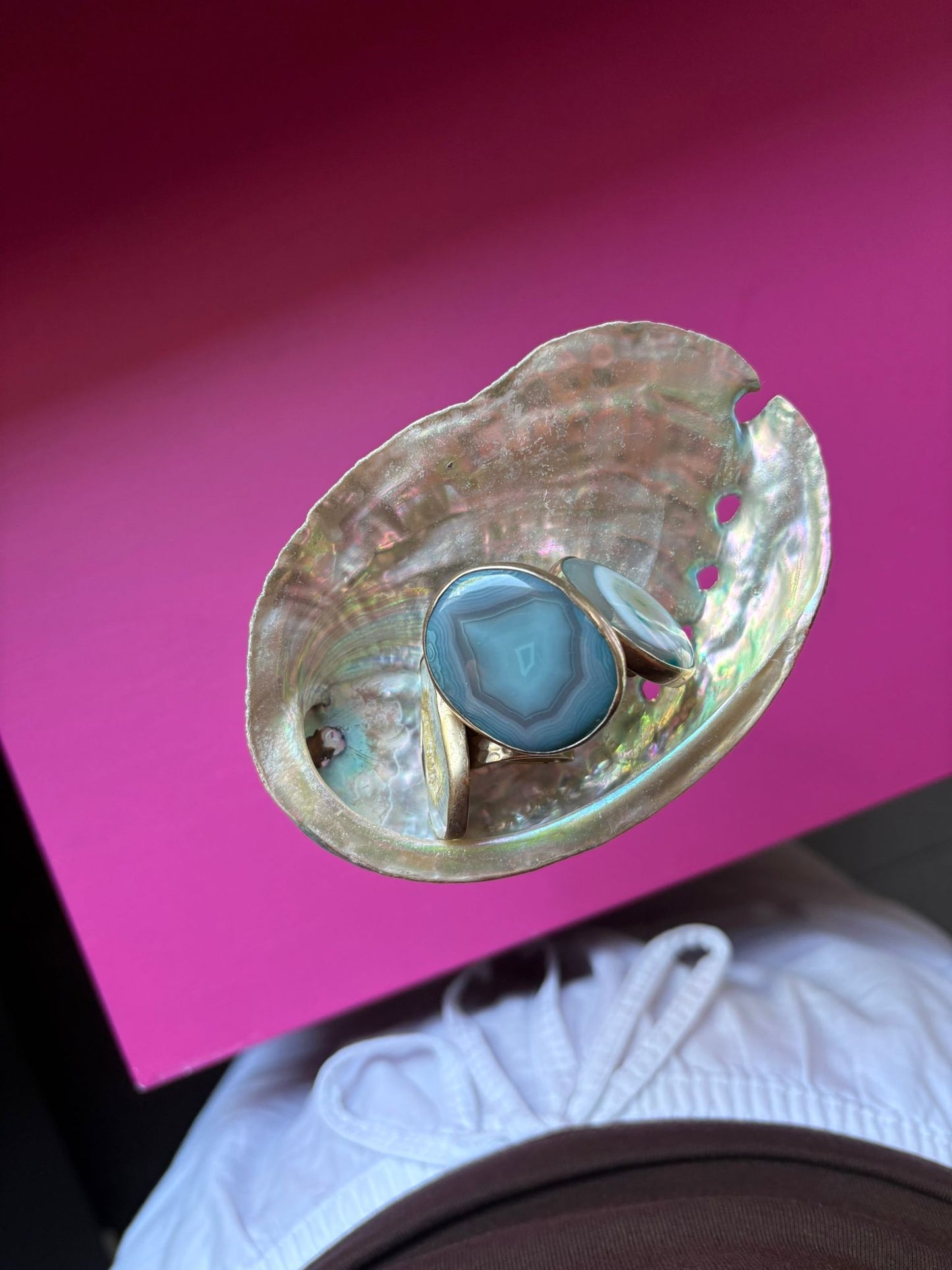 Blue Lace agaat ring