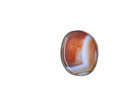 Orange agaat ring