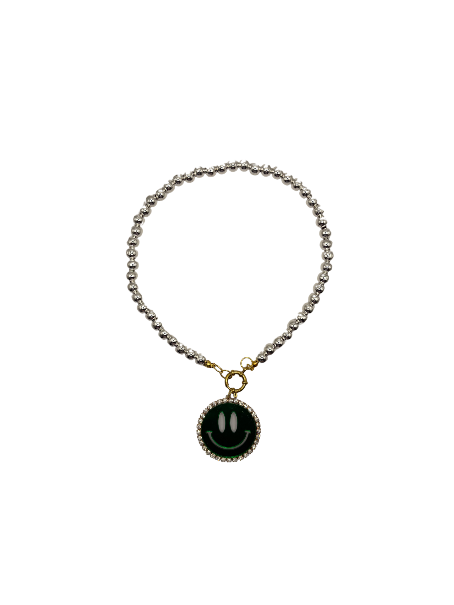 Smiley necklace green